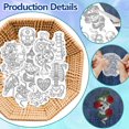 thumbnail image 3 of HLONK 4 Sheets 16Pcs Wedding Dress Water Soluble Hand Sewing Stabilizers for Fabric 11.6x8.2 Inch Embroidery Stitch Practice Embroidery Patterns Transfers for Embroidery Beginners Lovers, 3 of 7