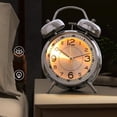 thumbnail image 3 of 4 inches Twin Bell Alarm Clock, Loud Alarm Clock with Backlight for Bedroom, Battery Operated, 3 of 6