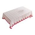 thumbnail image 2 of Rectangular Tablecloth,Spring Summer Tablecloth,Valentine’s Day Easter Christmas Decor,Farmhouse Check Cotton Tablecloth,Indoor Outdoor Dining Table Cover,Multipurpose Tablecloth, 2 of 6