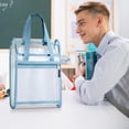thumbnail image 2 of Cameland Handheld Book Bag Thickened Tutoring Bag Elementary School Tutoring Bag Double-layer Large Capacity Mesh Textbook Storage Bag, 2 of 7