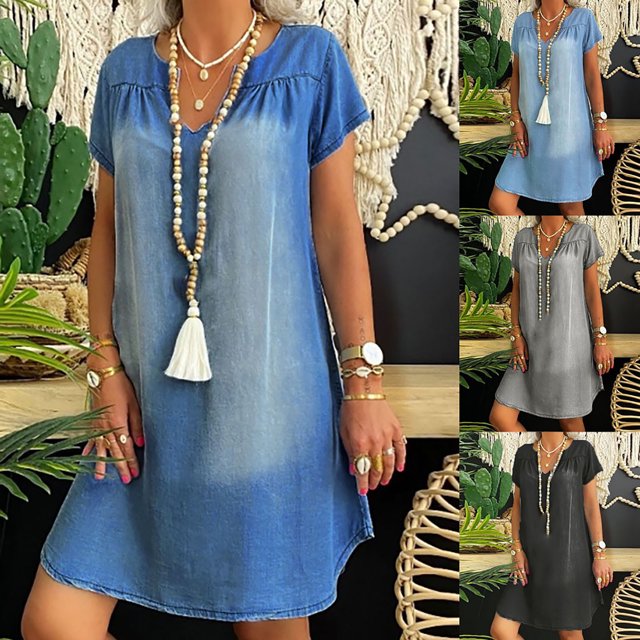 Gspmoly Robe pour Femme, Mode Femme Aguichant Vintage à Col en V à Manches Courtes Robes de Soirée Robe Cocktail jusqu'à 60 % de Rabais