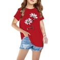 thumbnail image 1 of LSLJS T-shirt en Coton pour Garçons et Filles, Mode Mignon Col Rond Imprimé Tee Manches Courtes, Vêtements d'Été pour Filles, 1 of 5