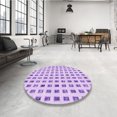 thumbnail image 4 of Ahgly Company Tapis d'Intérieur Lavable en Machine Carré Transitionnel Violet, 7 Pieds Carré, 4 of 7