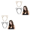 thumbnail image 1 of maskred 2pcs/set Stylish And Serviceable Leopard Kitty Hair Hoops For Daily Cute And Stylish Hoops For Girls 2Set, 1 of 6