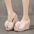 thumbnail image 2 of RKSTN Pantoufles pour Femmes Mode Décontractée Bout Rond Pantoufles Confort Plage Décontractées Semelle Antidérapante Chaussures,Pantoufles pour Femmes Intérieur Extérieur, 2 of 7