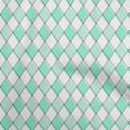 thumbnail image 1 of oneOone Polyester Spandex Sea Green Fabric Argyle Sewing Craft Projects Fabric Prints By Yard 56 Inch Wide, 1 of 4