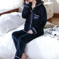 thumbnail image 4 of RKSTN Ensembles de Pyjama pour Femmes 2 Pcs Mode Flanelle Imprimée Poche Manches Longues+ Pantalon Long Ensemble de Pyjama Doux Confortable Pyjamas, 4 of 5