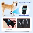 thumbnail image 2 of Dog Front Leg Brace Compression Wraps, Breathable Dog Leg Carpal Support With Reflective Stripe, Canine Front Leg Wrap Sleeve For Wounds, 2 of 7