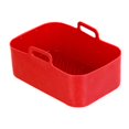 thumbnail image 1 of serony Air Friteuse Plaque de Cuisson Haute Température Rectangle Non-Fading Liner Réutilisable Silicone Panier Cuisine Barbecue Outil Gâteau Rouge 1pc, 1 of 6