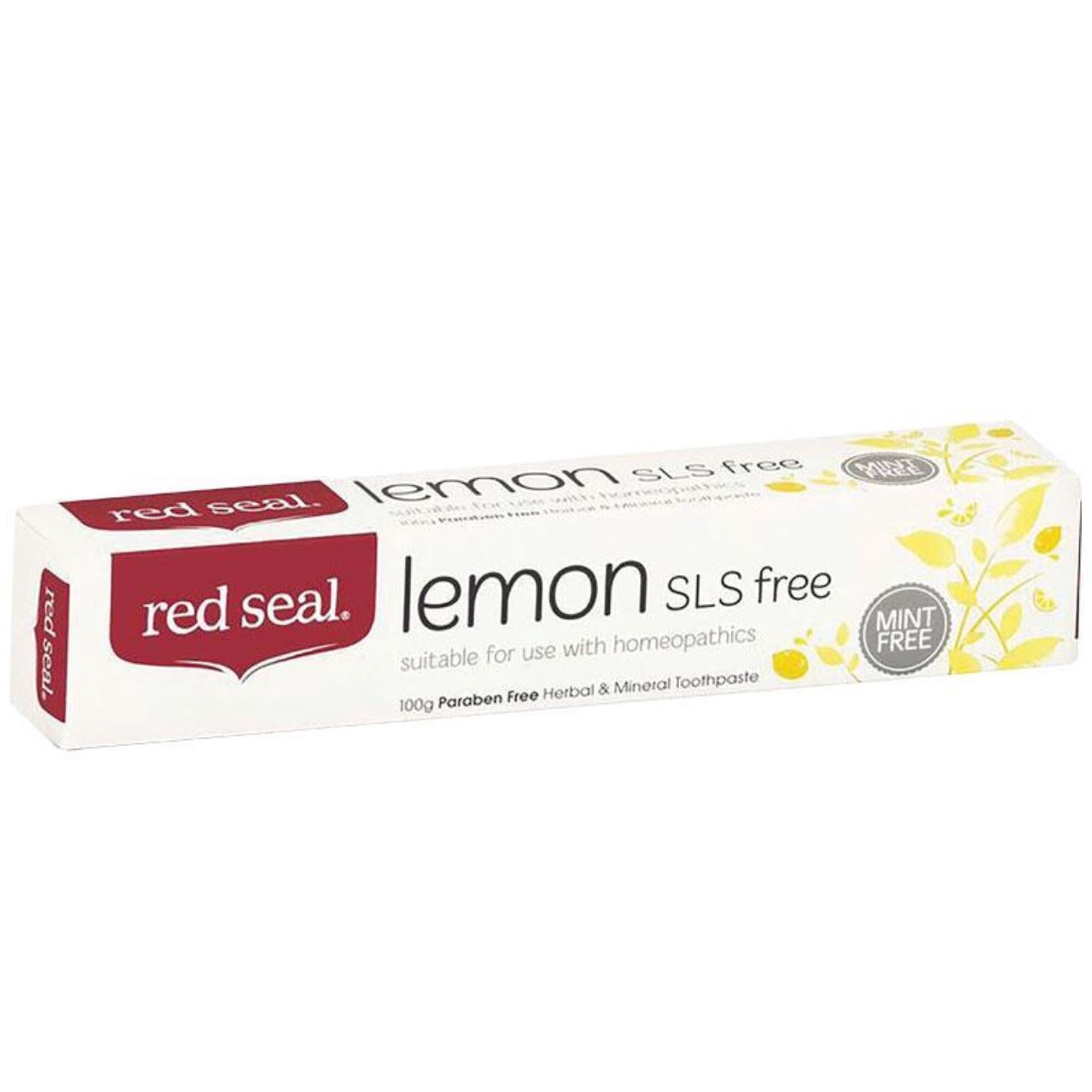 Red Seal Natural Lemon SLS Free Toothpaste That's Mint-free