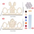 thumbnail image 3 of RKSTN aster Bunny Egg Picture Frame 9.8x6.1 Inch with Natural Raffia Wooden Photo Decorative Postcard Frame for Easter Home Table Tabletop, 3 of 6