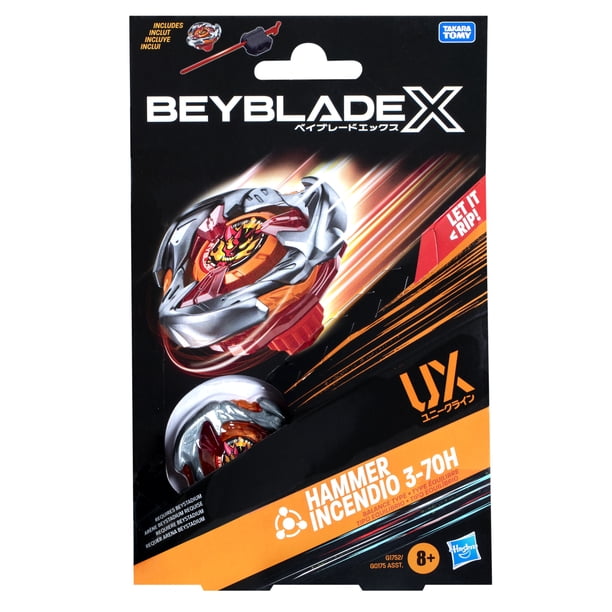 Beyblade X Hammer Incendio 3-70H UX Starter Pack Top and Launcher