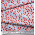 thumbnail image 3 of Soimoi Blue Poly Georgette Fabric Artistic Floral Printed Fabric 1 Yard 42 Inch Wide, 3 of 5