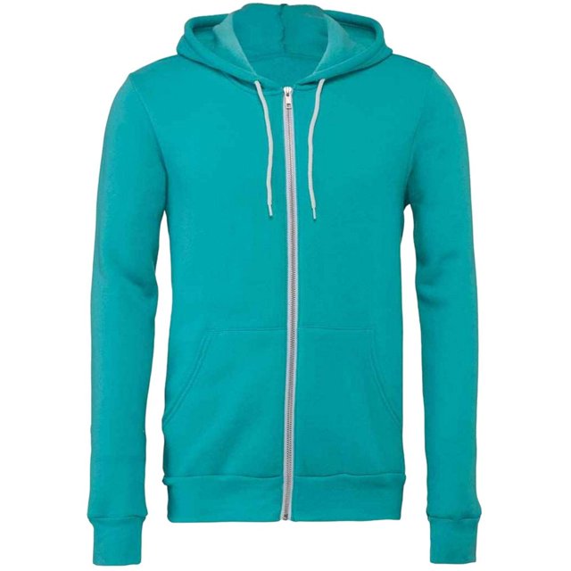 Bella + Canvas Sweat à Capuche Zippé Complet en Polaire pour Adulte