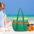thumbnail image 4 of JWshufel Large Capacity Portable Swimming Bag with Multi Pocket Storage for Beach Swimming Pool Vacation Travel Long Lasting Polyester Mesh Design Easy to Fold and Carry, 4 of 5