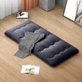 thumbnail image 2 of Costway Matelas Futon Double Japonais pour Sol, Coussin de Couchage, Housse Lavable, Sac de Transport, Noir, 2 of 10
