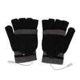 thumbnail image 1 of Fingerless Knitting Heating Gloves, Elastic Washable Full And Half Fingers Heating Gloves Soft Comfortable Double Heating  For Winter, 1 of 8
