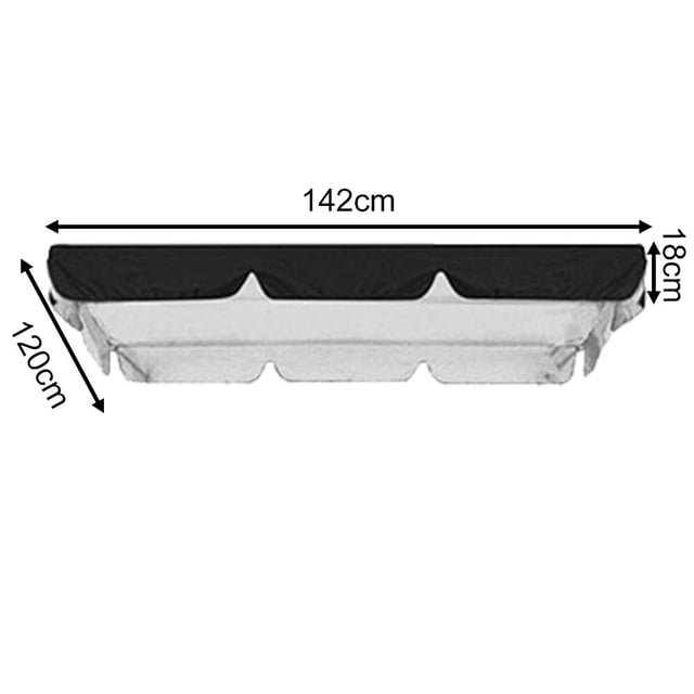 Housse de Remplacement Résistante aux UV pour Balançoire de Jardin Imperméable et Résistante aux UV pour Balançoire 3 Places