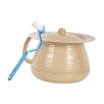 thumbnail image 2 of Milaget Portable Spittoon Bedside Urinal Portable Handle Multifunction with Brush Toilet Yellow apricot, 2 of 9