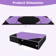 thumbnail image 3 of Gymax 10' x 4' x 2'' 4-Panel Folding Gymnastics Exercise Mat w/ Loop Fasteners Purple & Black, 3 of 10