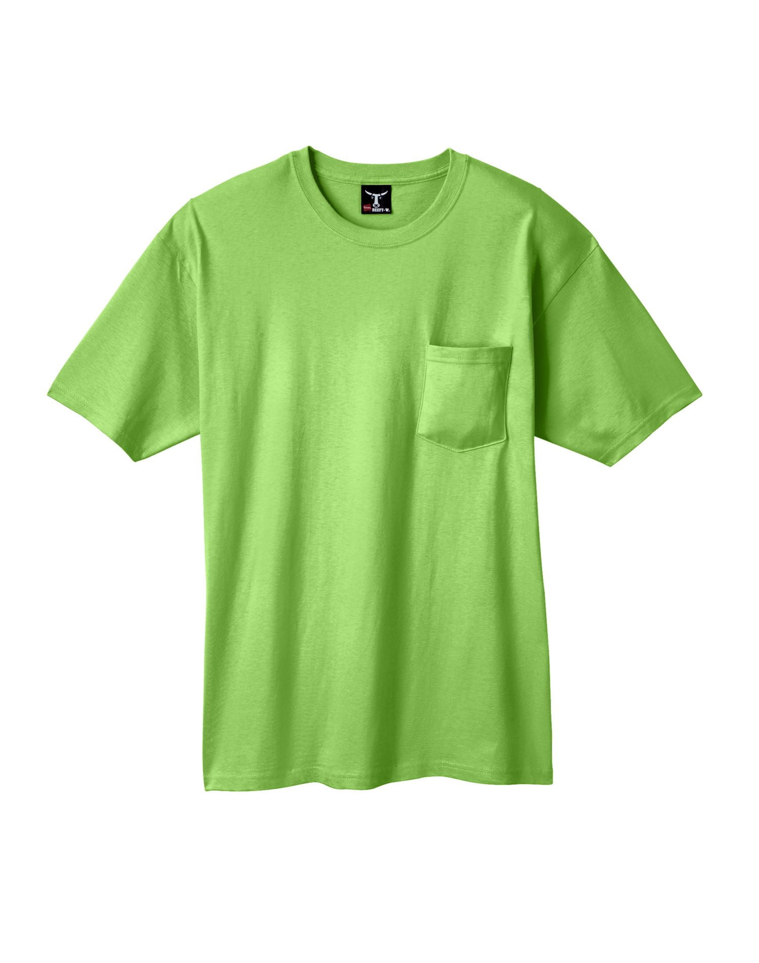 Hanes Beefy-T T-Shirt à Poche pour Hommes, P, Lime