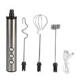 thumbnail image 1 of Handheld aerator, three-head electric whisk, USB charging blender, milk, coffee, tea, shake drink mixer, kitchen cooking tools, 1 of 9