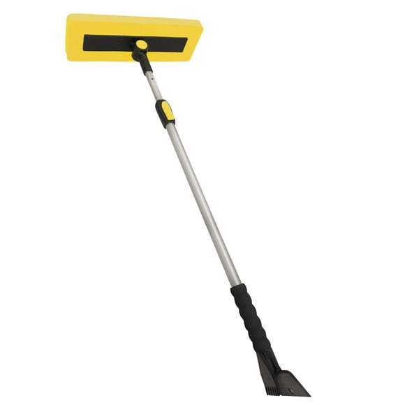 Snow Joe 2-in-1 Telescoping Snow Broom and Ice Scraper with 18" Foam Head, SJBLZD-PRX