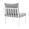 thumbnail image 4 of Modway Riverside Chaise Sans Accoudoirs d'Extérieur pour Patio en Aluminium, Blanc/gris, 4 of 6