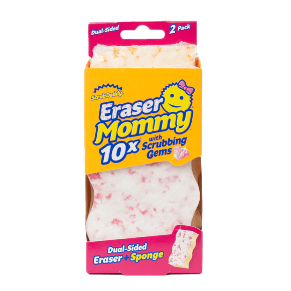 Tampons effaceurs double face Eraser Mommy 10x de Scrub Daddy, paquet de 2