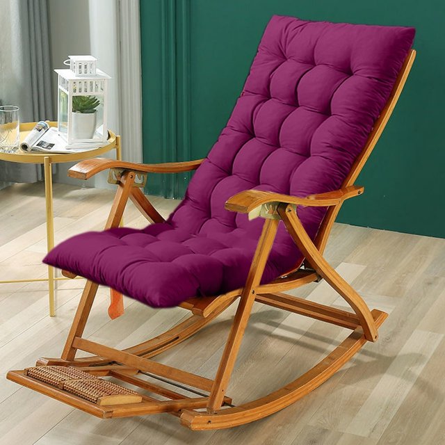 SUTENGDA Coussin de Chaise Berçante Imperméable - Coussin de Remplacement Résistant aux Intempéries pour Intérieur/extérieur, Coussin de Chaise à Dossier Haut, Coussins de Siège de Chaise de Patio (Bleu Premium 18.9” x 47.3”)