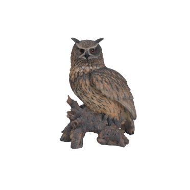 Garden Decor Animal Statue Eagle Owl On Stump Statue