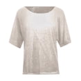 thumbnail image 4 of Hauts à Paillettes pour Femmes Scintillants Col Roulé Simulé pour Femmes Manches Longues Blouses à Paillettes Courtes à Sequins Chandail de Course pour Femmes Chemises à Manches pour les Fêtes T-Shirt Foncé Soirée en Boîte de Nuit, 4 of 5