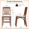 thumbnail image 3 of Costway 4 Set Kitchen Chairs with Rubber Wood Frame Upholstered Seat Hollowed Backrest, 3 of 8