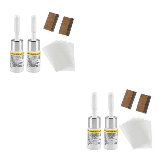 Wweixi Efficace 2 Pcs Fluide de Réparation de Verre Automobile Pare-Brise Résine Outil de Fissure Bricolage Réparation de Voiture Blanc 7cm 2Ensemble