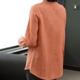 thumbnail image 4 of Timegard Blouse pour Femmes Ample Légère à Manches Longues Boutonnée Col Rond Décontractée Travail Bureau Chemises Hauts, 4 of 8