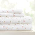 thumbnail image 1 of Linen Market Ensemble de Draps 4 Pcs à Motifs, Grand Lit, Rose Floral Doux, 1 of 4