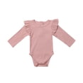 thumbnail image 1 of EYIIYE Baby Boy Girl Long Sleeve Romper Cotton Ruffled  Bodysuit, 1 of 6