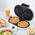 thumbnail image 4 of Amdohai 1000W Waffle Maker with Non-Stick Plate Double Heart Waffle Iron Stainless Steel Housing Waffle Iron Machine for Home Breakfast, 4 of 8