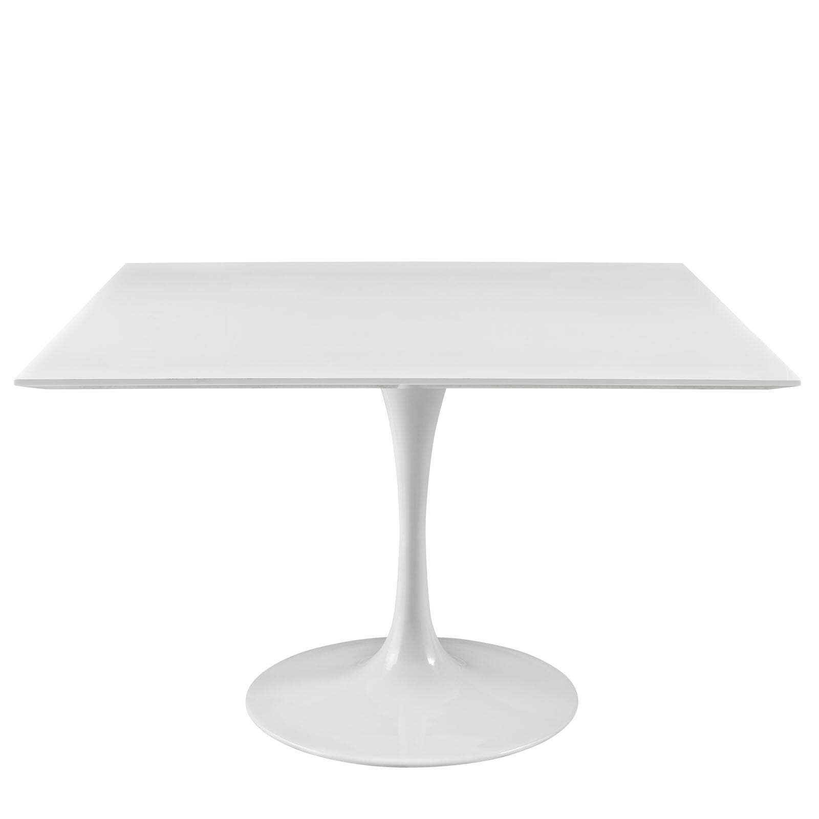Modway Lippa 48" Square Wood Top Dining Table in White