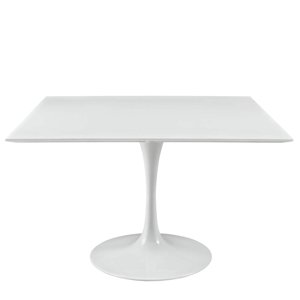 Modway Lippa 48" Table à manger en bois carré en blanc