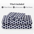 thumbnail image 4 of Bare Home Ultra-Soft Sheet Set - Premium 1800 Collection - Deep Pockets - 4-Pieces - King, Pennytile - White/Midnight, 4 of 5