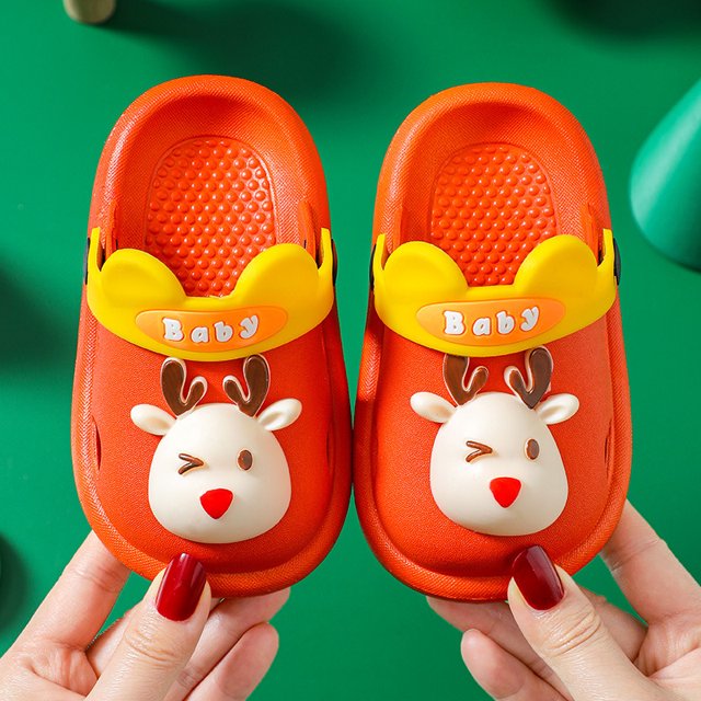 CAROOTU Kids Pool Slide Sandals Non-Slip Summer Cartoon Slippers Lightweight Soft Beach