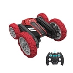 Red Induction Remote Control Stunt Car With High-Speed Rotation And Deformation, Double-Sided Off-Road Vehicle, Rechargeable Rc Toy With Lights For Kids (1.10 Lbs)