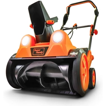 SuperHandy Electric Snow Blower 46x25 cm Path, 327 kg/min, 7.6m Throw, LED Lights - Corded AC 120V 15A for Driveways, Paths, and Yards