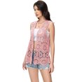 thumbnail image 4 of Cardigan Ouvert pour Femmes à Garniture en Dentelle Crochet Florale, 4 of 5