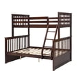 thumbnail image 2 of Twin over Double (Single over Double), Soild Wood Detachable Bunk Bed- Converts into two Separate Beds- Espresso Colour, 2 of 5