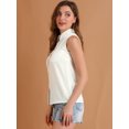 thumbnail image 4 of INSPIRE CHIC Junior's Single Breasted Point Collar Sleeveless Shirt, 4 of 6