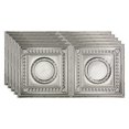 thumbnail image 1 of Fasade Rosette Decorative Vinyl Ceiling Panels 2ft x 4ft 5 Pack Brushed Aluminum, 1 of 5