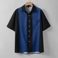 thumbnail image 3 of Combinaison Décontractée d'Été pour Homme à Imprimé, Chemise Grande Taille pour Homme, Chemise Courte Cool à Boutons, Manches, Col Rabattu, 3 of 8