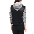 thumbnail image 3 of INSPIRE CHIC Women's Washed Denim Jacket Contrast Sleeve Drawstring Hood Button Down Outerwear S Black, 3 of 6